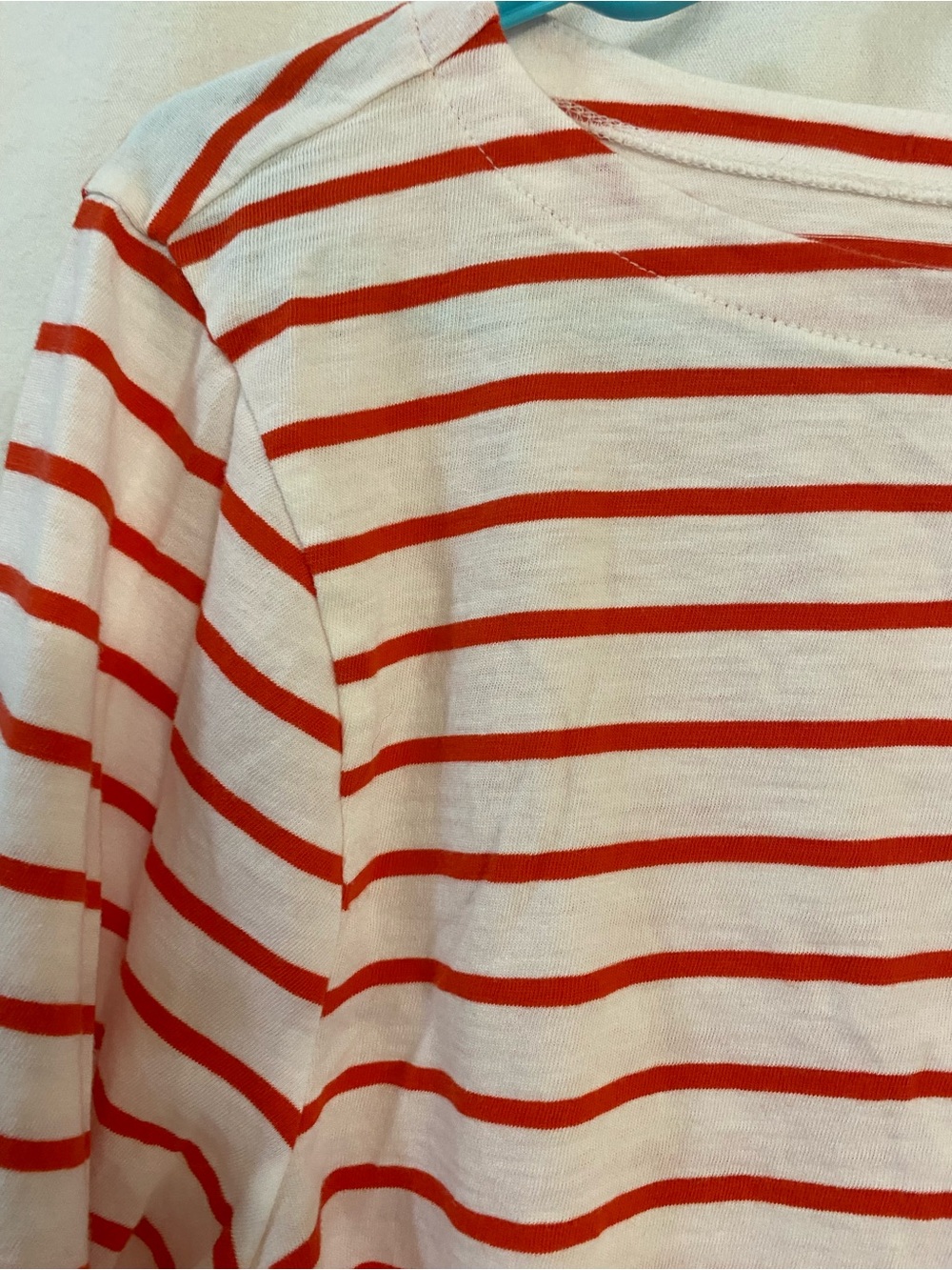 J Crew Red & White Striped Long Sleeve Lightweight Tee Shirt. Size Medium. EC. - Picture 2 of 11